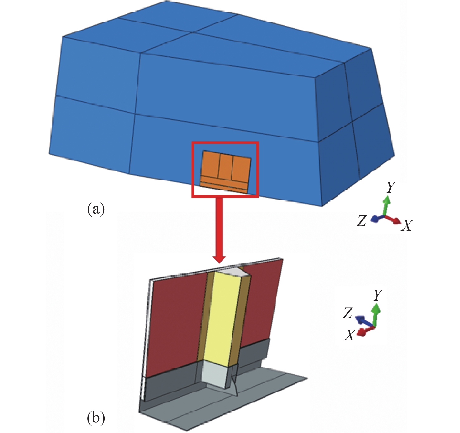 基于子模型法的复合材料上层建筑胶连接结构设计及承载−失效分析